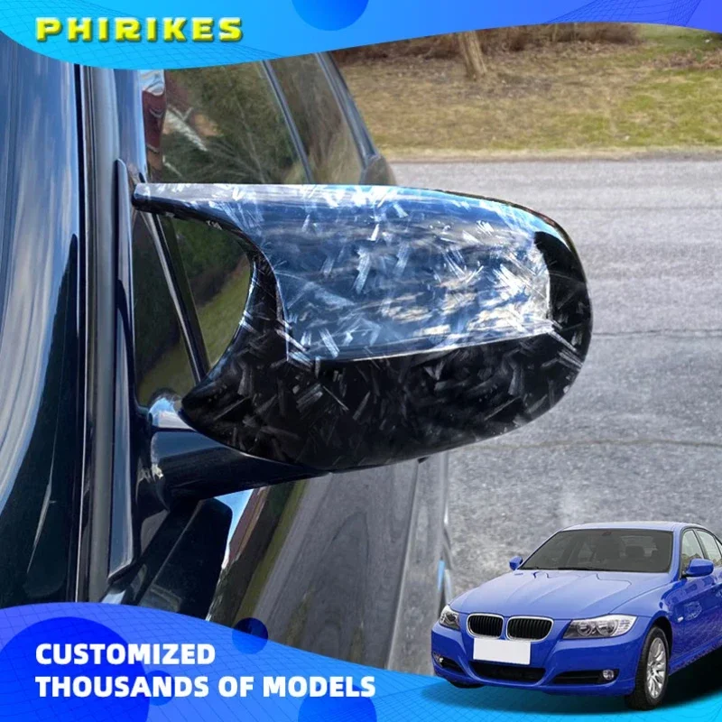 

Черные боковые зеркальные крышки с узором из углеродного волокна для BMW E81, E82, E87, E88, E90, E91, E92, E93, M, автомобильные аксессуары