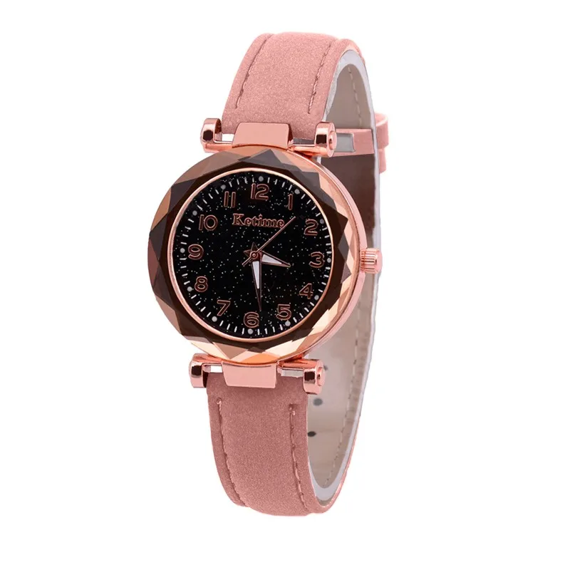 

Ladies Watch Fashion Quartz Wristwatches Korean Rhinestone Starry Night Glow Digital Belt Reloj Mujer Elegante Relogio Feminino