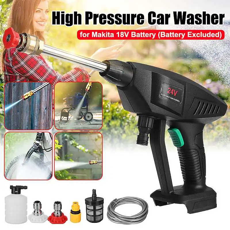 1500W 60Bar High Pressure Car Washer Water Spray Gun Portable Pressure Washer Cordless Washing Machine Cleaner for 18V Battery
1500W 60Bar High Pressure Car Washer Water Spray Gun Portable Pressure Washer Cordless Washing Machine Cleaner for 18V Battery