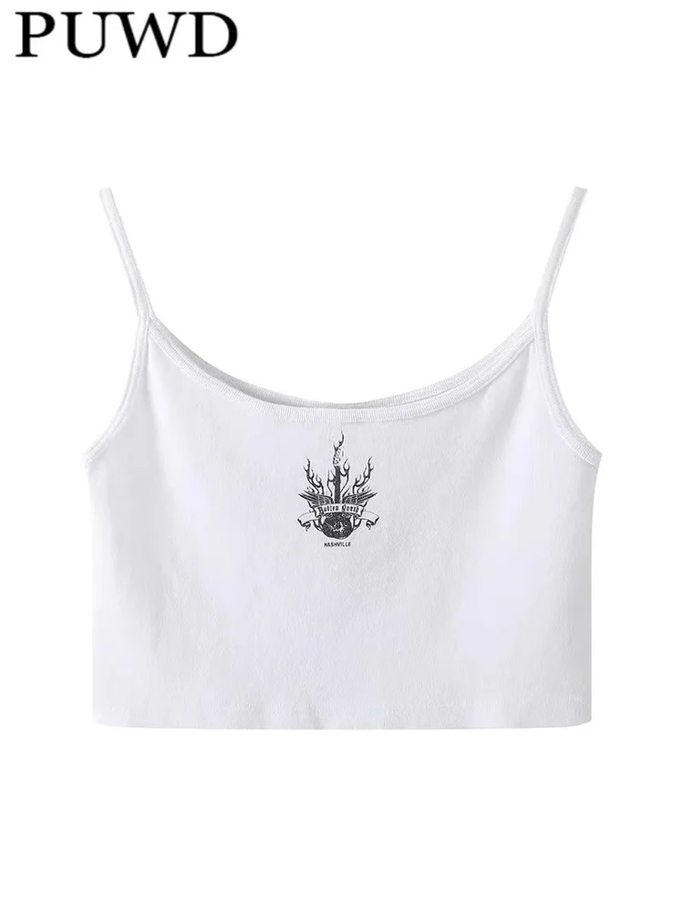 PUWD Casual Women White Fire Print Soft Cotton Tank 2022 Summer Fashion Ladies Solid Slim Short Tops Female Girlish Crop Top
PUWD Casual Women White Fire Print Soft Cotton Tank 2022 Summer Fashion Ladies Solid Slim Short Tops Female Girlish Crop Top