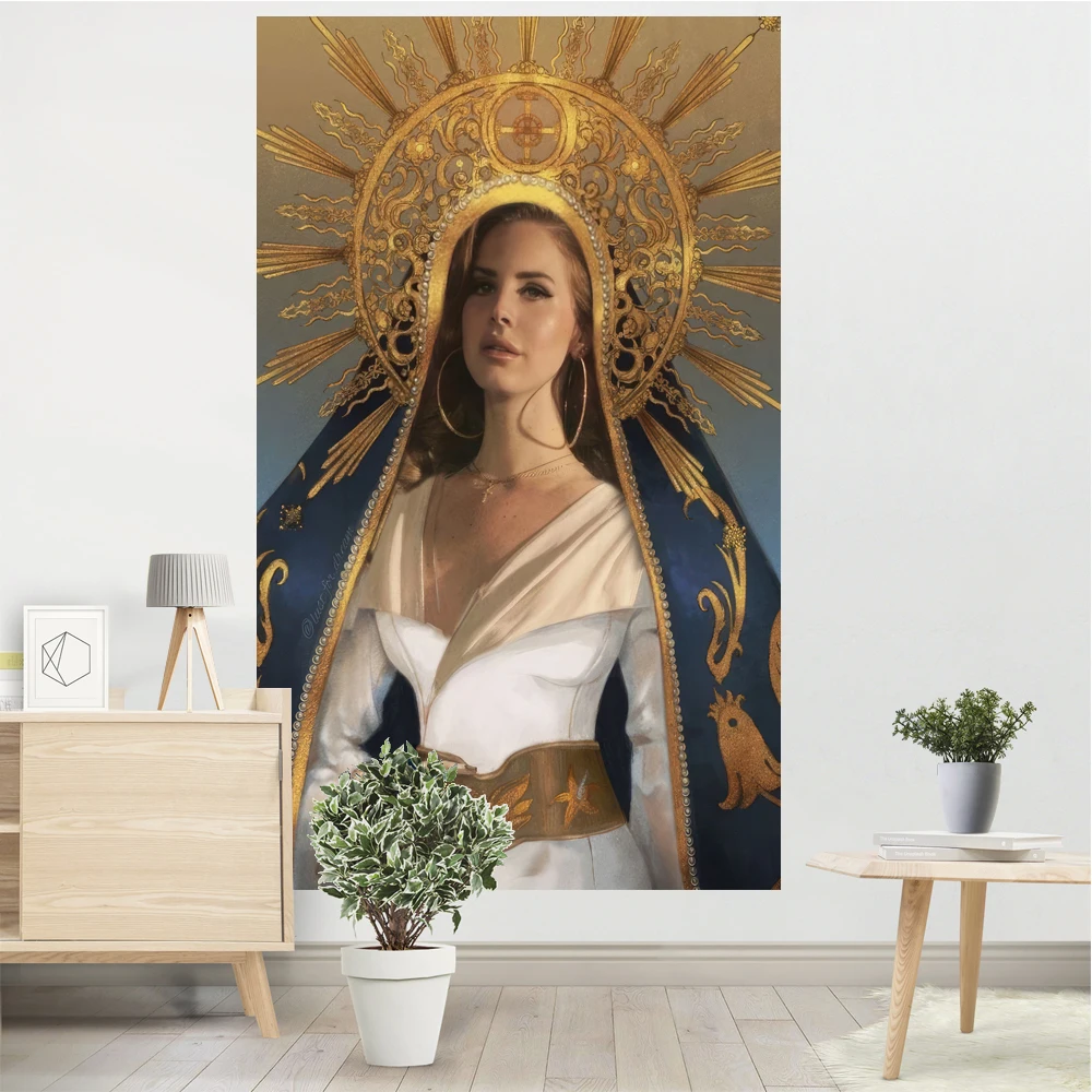 Saint Lana Del Rey Tapestry Religion Wall Aesthetic Room Decoration Art Dorm Carpets For Bedroom
Saint Lana Del Rey Tapestry Religion Wall Aesthetic Room Decoration Art Dorm Carpets For Bedroom