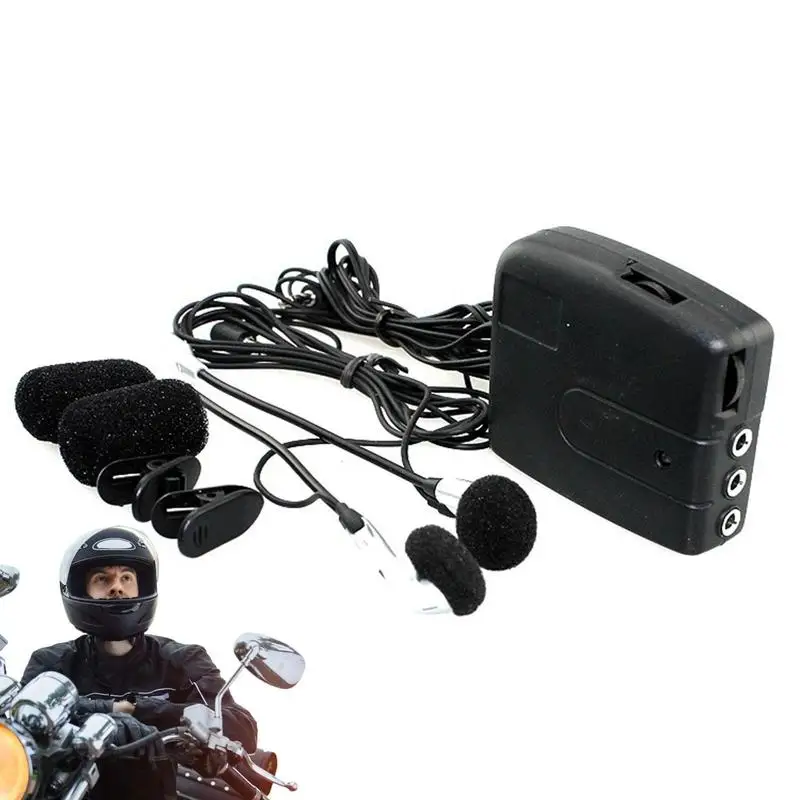 

Wired Motorcycle Headset Full-Face Universal Earphone Handsfree Motorbike Headset With Independent Volume Control Switch MP3 Pla