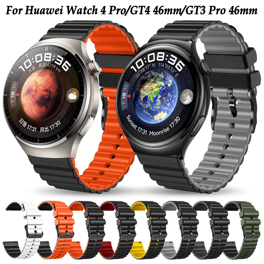 

Ремешок силиконовый для Huawei Watch 4 Pro Band, сменный Браслет для Huawei Watch GT 2 3 4 GT2 GT3 Pro GT4 46 мм, 22 мм