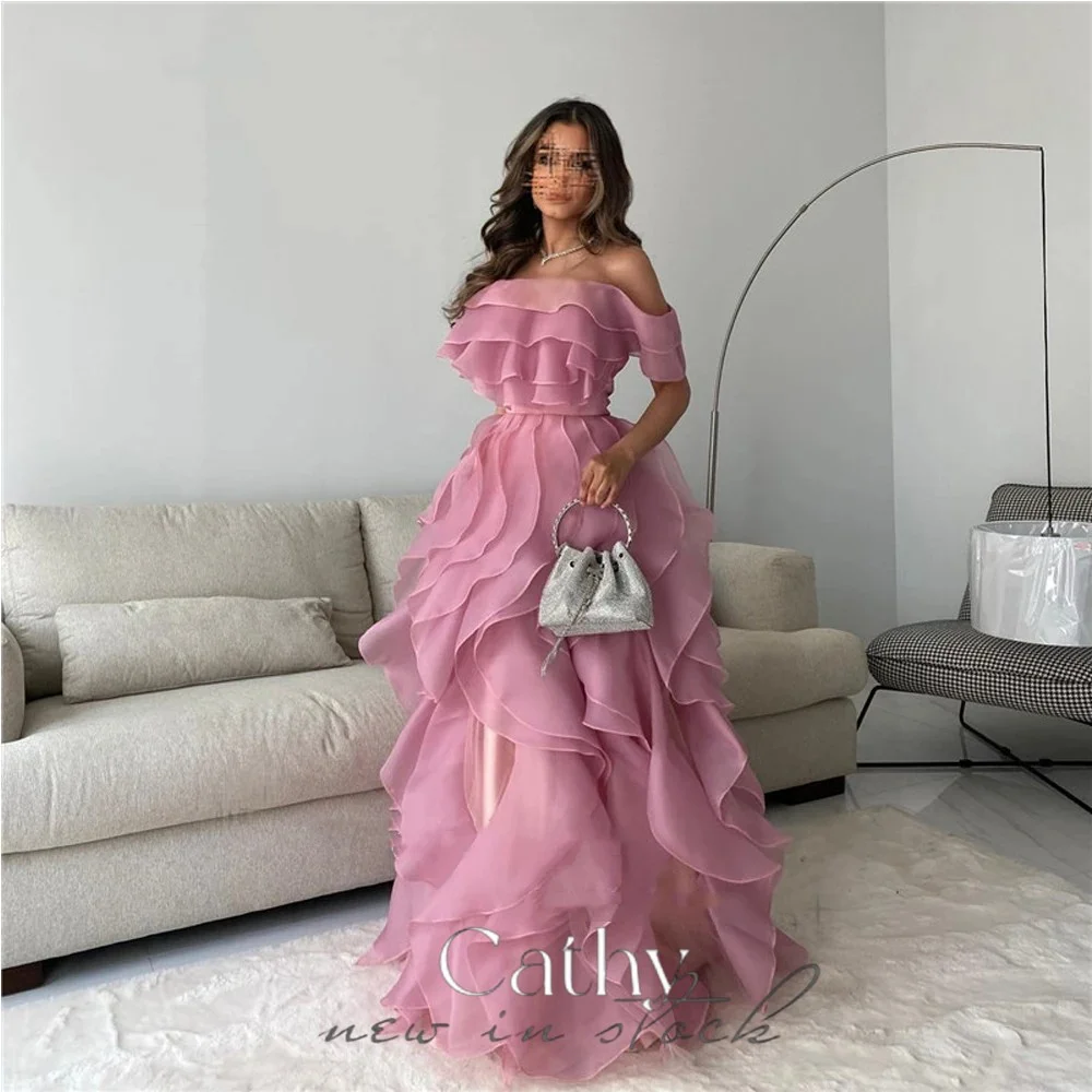 Cathy Dirty Pink Off Shoulder Organza Prom Dress Elegant Edge Curl A-line vestidos par boda Empire Waist Wedding Dress 2024
Cathy Dirty Pink Off Shoulder Organza Prom Dress Elegant Edge Curl A-line vestidos par boda Empire Waist Wedding Dress 2024