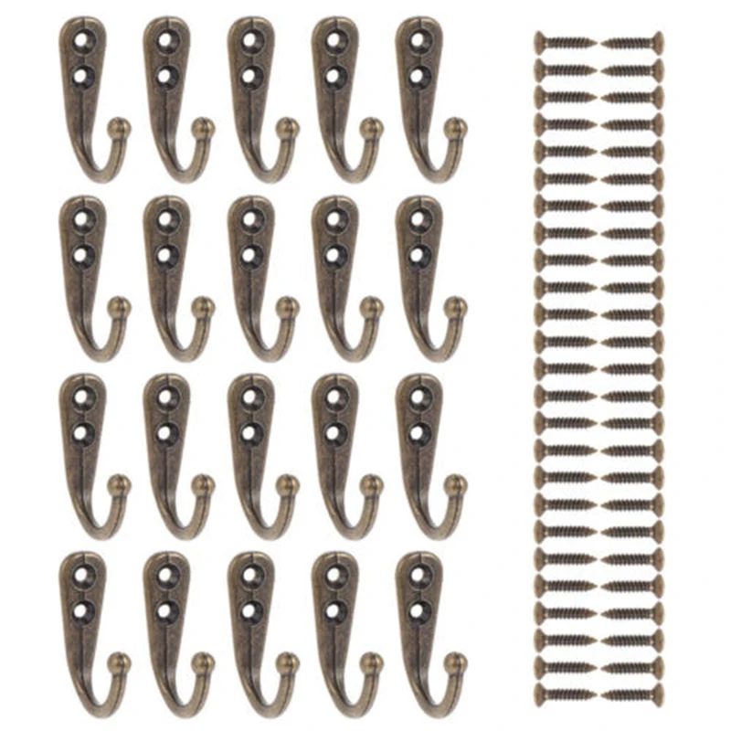 Home Clothes Bathroom Bedroom Holder Hanging 20pcs Vintage Wall Mounted 40pcs Screws Kits Hook Single Robe Hanger
Home Clothes Bathroom Bedroom Holder Hanging 20pcs Vintage Wall Mounted 40pcs Screws Kits Hook Single Robe Hanger