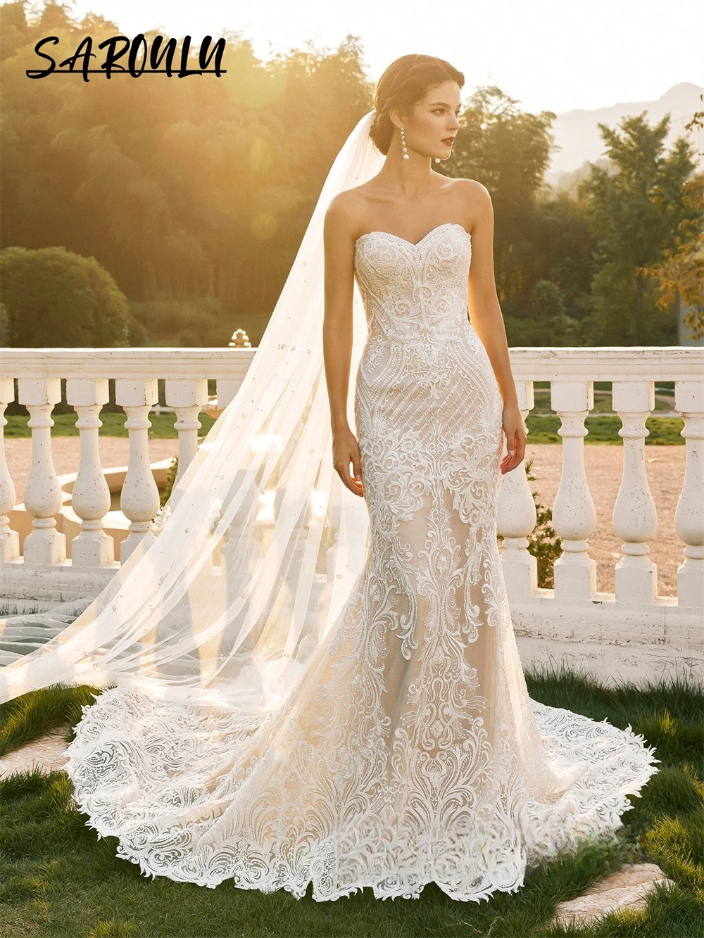 Unique Lace Mermaid Wedding Dresses For Women 2024 Strapless Champagne Lining Long Bride Dress Backless Romantic Bridal Gown
Unique Lace Mermaid Wedding Dresses For Women 2024 Strapless Champagne Lining Long Bride Dress Backless Romantic Bridal Gown