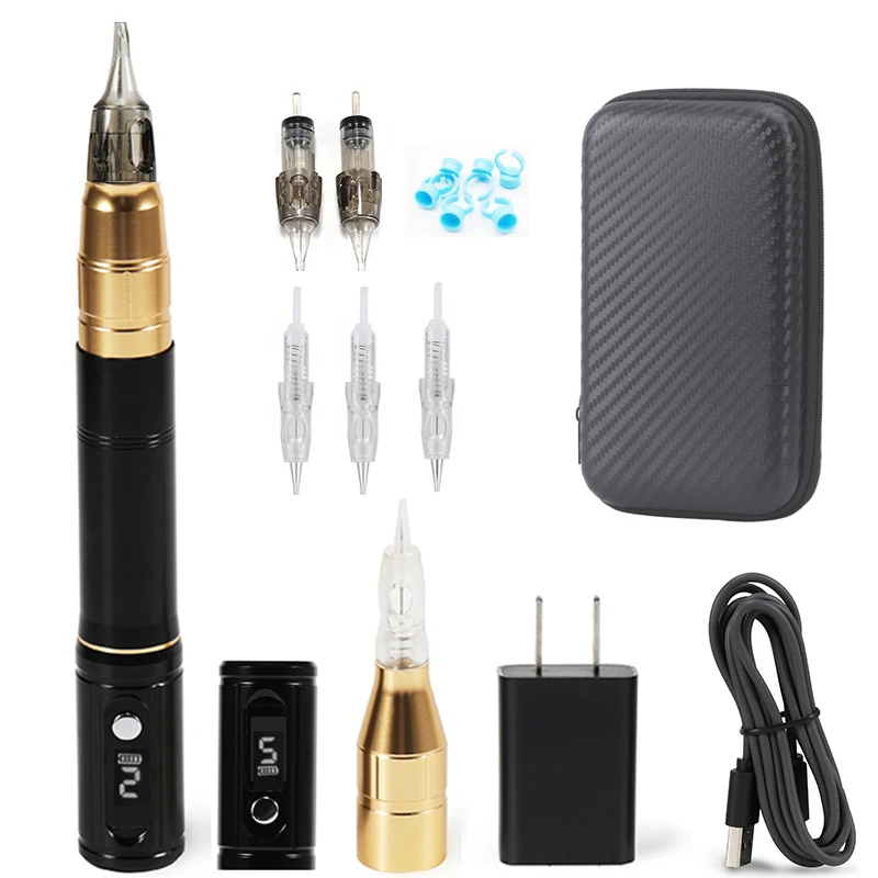 Wireless Permanent Makeup Machine 5 Speed PMU Miroblading Pen Eyebrows Microshading Tattoo Kit With Battery 5pc Cartridge Needle
Wireless Permanent Makeup Machine 5 Speed PMU Miroblading Pen Eyebrows Microshading Tattoo Kit With Battery 5pc Cartridge Needle