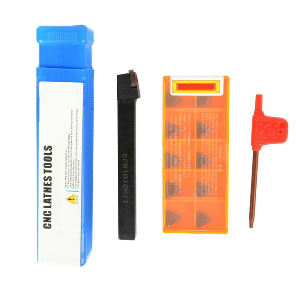10Pcs 11ER AG60 Threading Insert SER1010H11 Turning Tool Rack 10mm Lathe CNC Carbide Insert Cutting Tool Holder Machinery Part
10Pcs 11ER AG60 Threading Insert SER1010H11 Turning Tool Rack 10mm Lathe CNC Carbide Insert Cutting Tool Holder Machinery Part