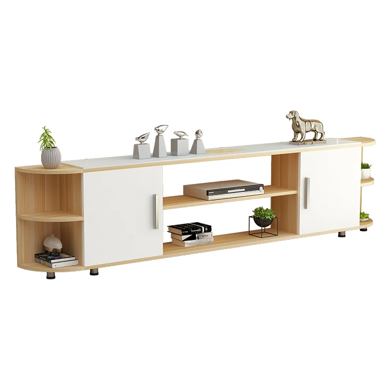 

TV cabinet: modern simple small apartment, living room, household coffee table, combination with rounded corners, high tempered