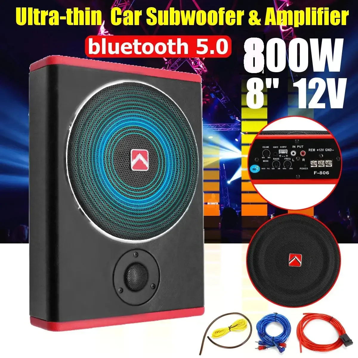 800W 8 inch Car Audio Subwoofers Digital Amplifier Car Audio Power Amplifier Bass Subwoofers Audio Amp With BlueTooth Body Kit
800W 8 inch Car Audio Subwoofers Digital Amplifier Car Audio Power Amplifier Bass Subwoofers Audio Amp With BlueTooth Body Kit