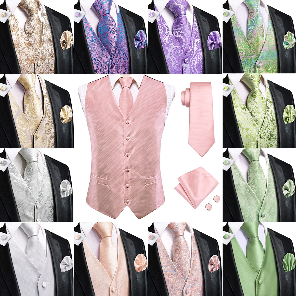 Wedding Men Vest Silk Pink Green Purple Champagne White Waistcoat Jacket Necktie Handkerchief Cufflinks Set Business Gift Hi-Tie
Wedding Men Vest Silk Pink Green Purple Champagne White Waistcoat Jacket Necktie Handkerchief Cufflinks Set Business Gift Hi-Tie