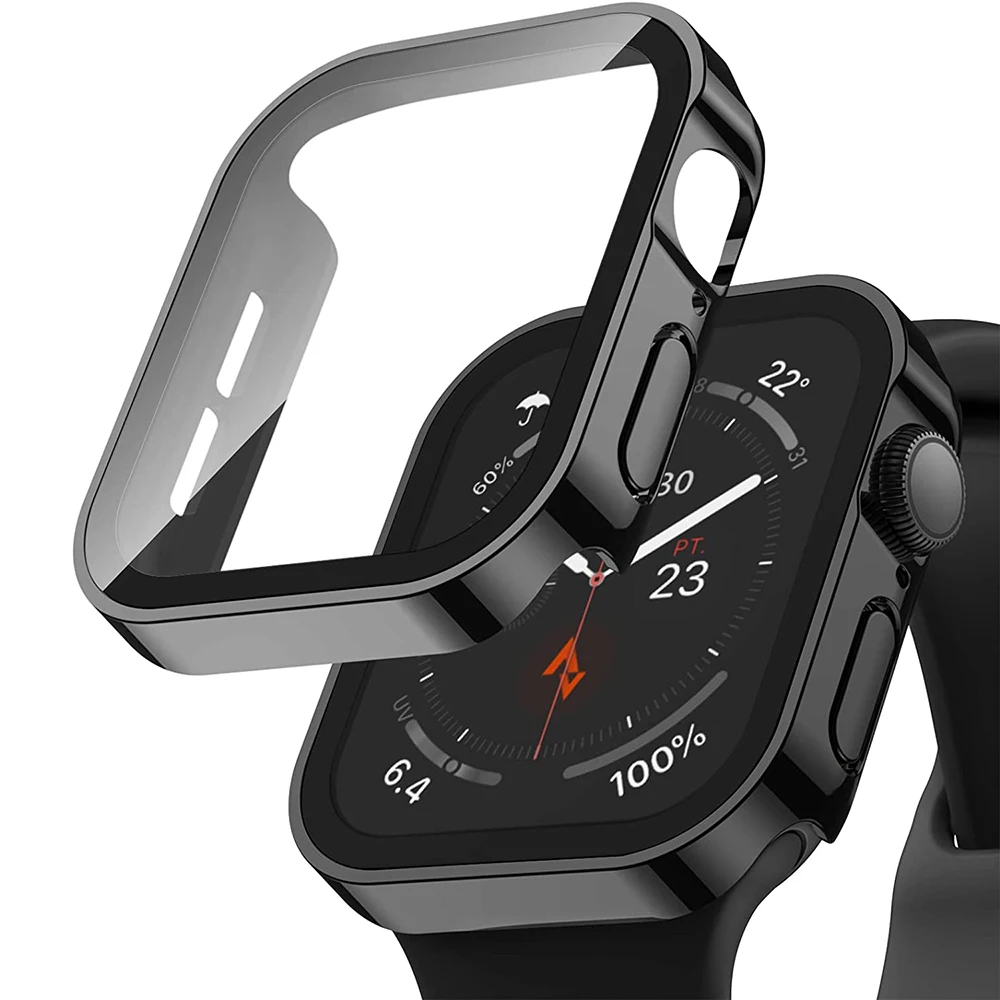 Водонепроницаемая Внешняя защита экрана из поликарбоната для Apple Watch 45 мм 41 мм 44 мм 40 мм, защитное стекло + крышка бампера для iWatch 8 7 6 5 SE 4, аксессуары
Водонепроницаемая Внешняя защита экрана из поликарбоната для Apple Watch 45 мм 41 мм 44 мм 40 мм, защитное стекло + крышка бампера для iWatch 8 7 6 5 SE 4, аксессуары