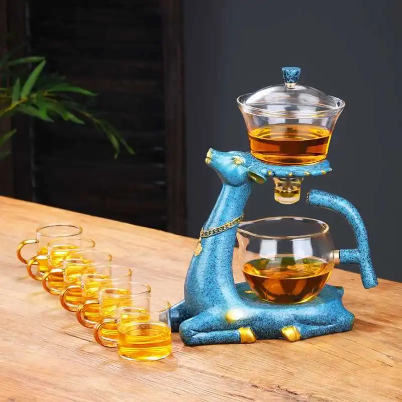 

High borosilicate Heat-resistant glass tea maker Chinese Tea Set Glass Teapot Teapots Gongfu Teaware Kitchen Dining Home Garden