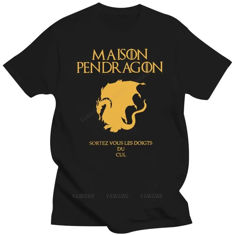 

Men's T-Shirts Kaamelott House Pendragon Amazing Cotton Tee Shirt Classic Short Sleeve King Arthur T Shirt O Neck Clothing