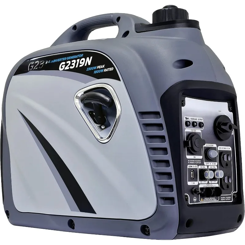 2,300W Portable Gas-Powered Quiet Inverter Generator With USB Outlet & Parallel Capability, Carb Compliant, G2319N
2,300W Portable Gas-Powered Quiet Inverter Generator With USB Outlet & Parallel Capability, Carb Compliant, G2319N