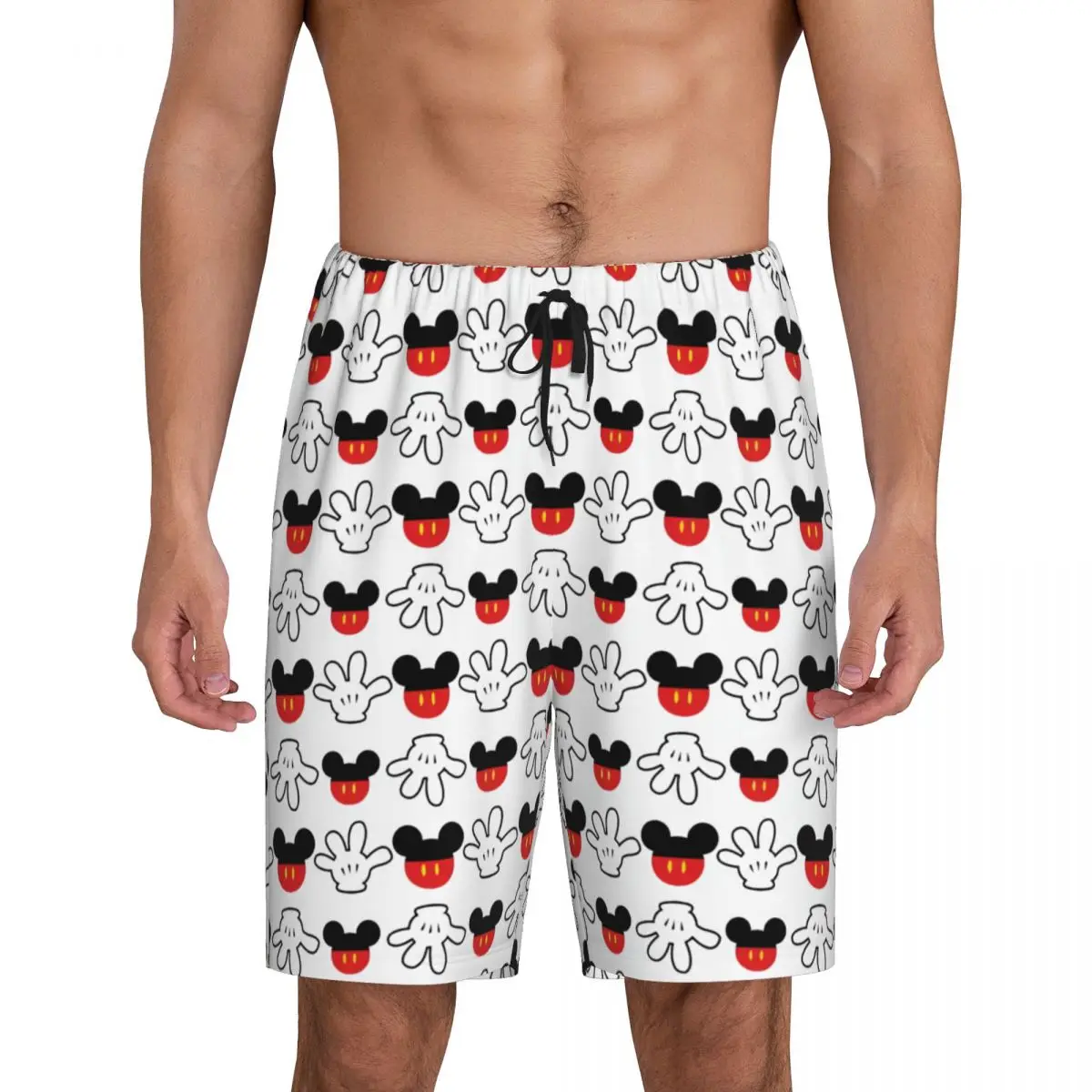 Пижама с изображением Микки Мауса, персонажей мультфильмов, ТВ, шорты, одежда для сна, мужской эластичный пояс, короткие пижамы для сна с карманами 
Пижама с изображением Микки Мауса, персонажей мультфильмов, ТВ, шорты, одежда для сна, мужской эластичный пояс, короткие пижамы для сна с карманами