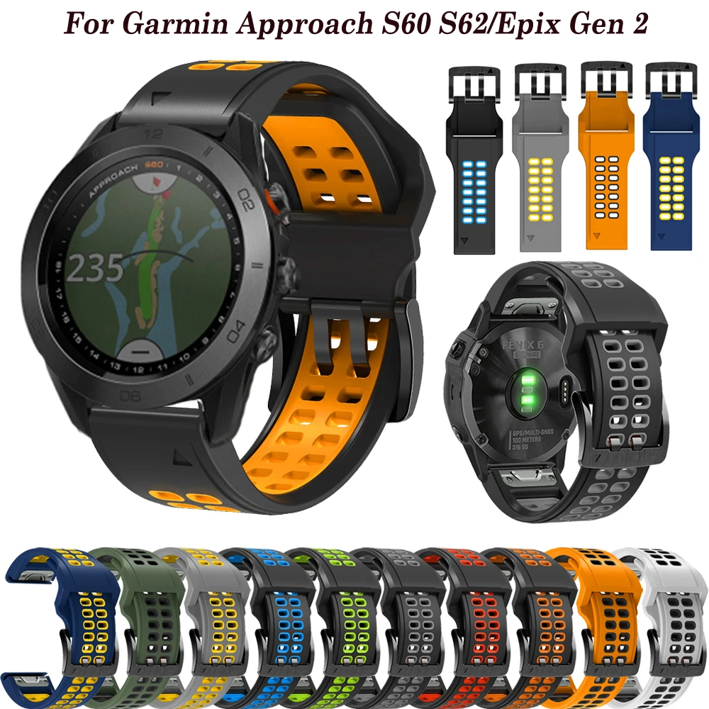 Approach S60 S62 Silicone Wristbands Strap For Garmin Fenix 6 6X Pro 7 7X 5 5X Plus 3HR 22mm 26mm Watch Band Smartwatch Bracelet
Approach S60 S62 Silicone Wristbands Strap For Garmin Fenix 6 6X Pro 7 7X 5 5X Plus 3HR 22mm 26mm Watch Band Smartwatch Bracelet