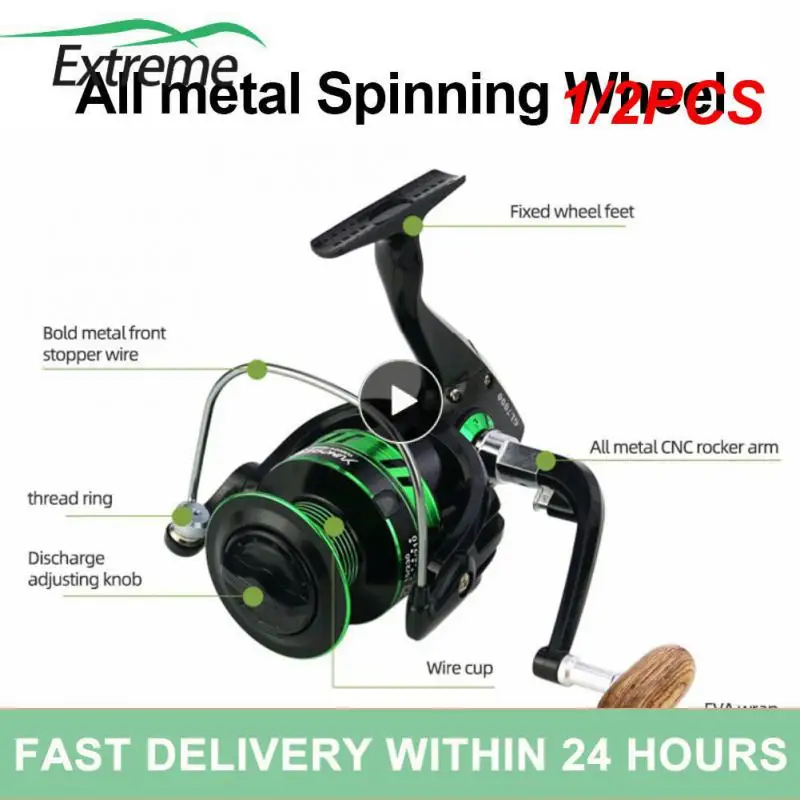 1/2PCS yumoshi New Spinning Fishing Reel Metal Spool 12BB Bearing Balls 1000-7000 Series Fishing Wheel
1/2PCS yumoshi New Spinning Fishing Reel Metal Spool 12BB Bearing Balls 1000-7000 Series Fishing Wheel