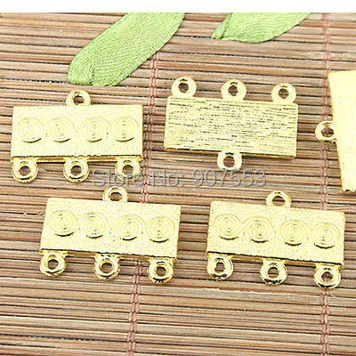 

20pcs 23*18mm Gold-tone Circle Dots Bar Charms Connector Findings H2013-G Jewelry Making Supplies