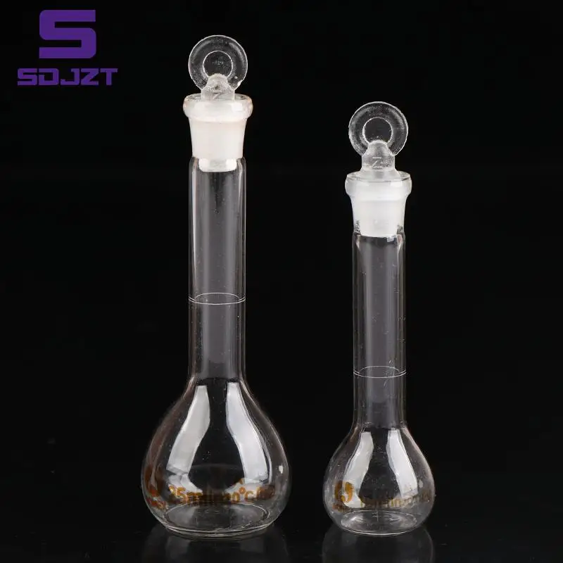 1Pc 10/25ml Transparent Glass Volumetric Flask Glassware With Stopper Chemistry Laboratory Glass Flask Supply With Stopper 
1Pc 10/25ml Transparent Glass Volumetric Flask Glassware With Stopper Chemistry Laboratory Glass Flask Supply With Stopper