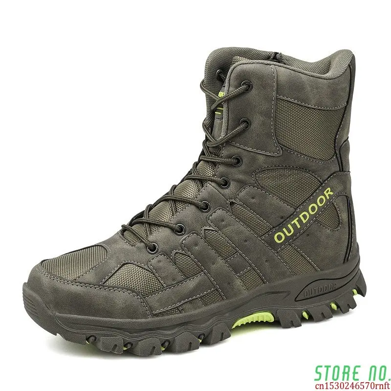 

Men High Quality Brand Military Boots Men's Outdoor Shoes Ankle Boots Zapatos Boots For Men Military Backcountry Climbing Shoes