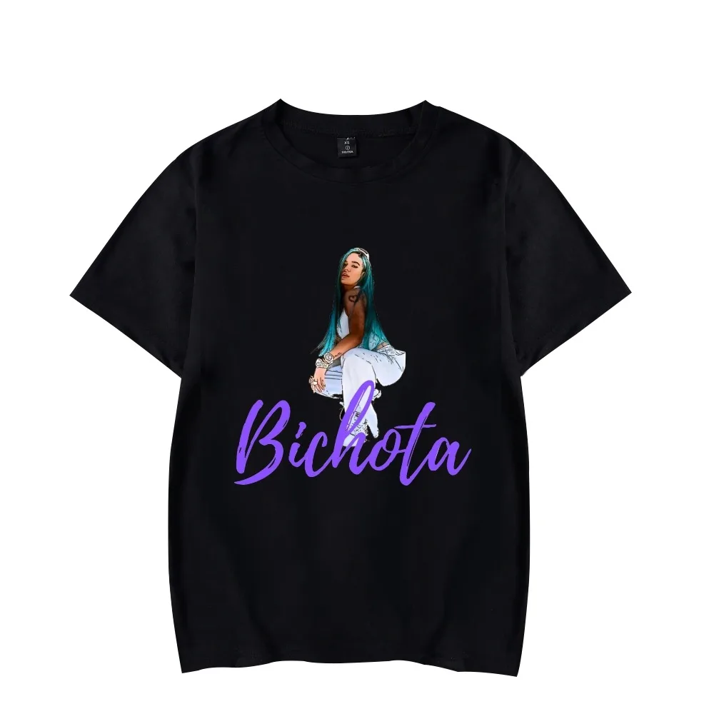 

Футболка Karol G Bichota Merch унисекс, с круглым вырезом и коротким рукавом для женщин и мужчин, футболка регги, рэпер 2022, одежда в стиле хип-хоп