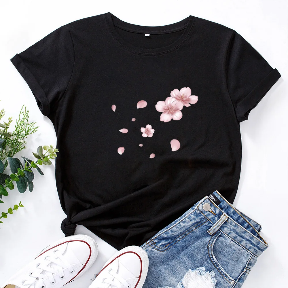 Women Super Lovely Flowers Art Tops Women Tshirt Pink Cherry Blossom T-shirt Women O-neck Cotton Short-sleeved T Shirts
Women Super Lovely Flowers Art Tops Women Tshirt Pink Cherry Blossom T-shirt Women O-neck Cotton Short-sleeved T Shirts
