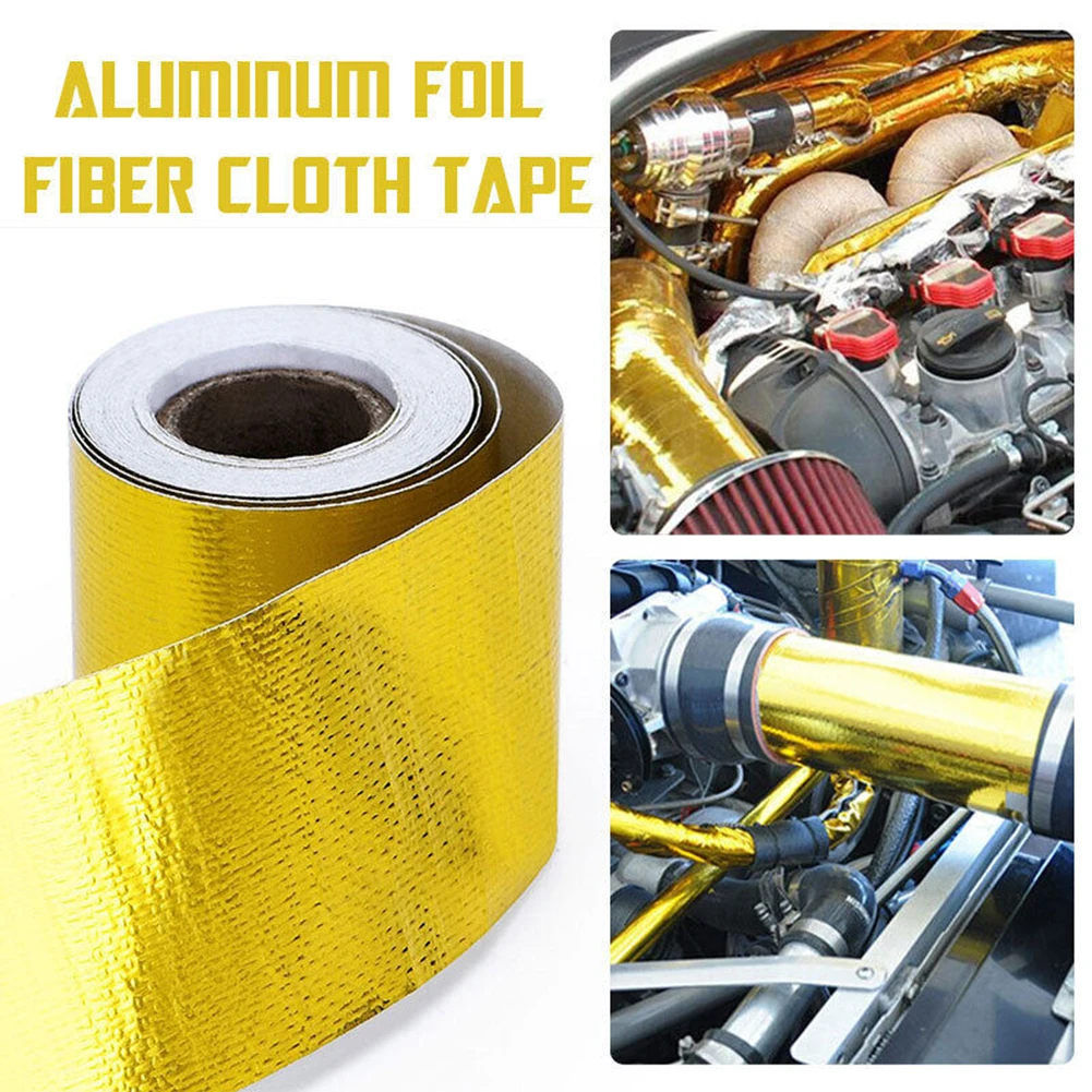 Gold Aluminum Foil Tape Tape Backing Tape Car Air Intake Pipe Decorative Tape 5 Meters High Temp Insolation Tape Car Accessories
Gold Aluminum Foil Tape Tape Backing Tape Car Air Intake Pipe Decorative Tape 5 Meters High Temp Insolation Tape Car Accessories