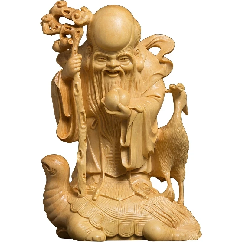 Boxwood Carving Turtle Crane God of Longevity Wood Shou Xing Statue Decoration Birthday Gifts Mythology Sculpture Home Decor
Boxwood Carving Turtle Crane God of Longevity Wood Shou Xing Statue Decoration Birthday Gifts Mythology Sculpture Home Decor