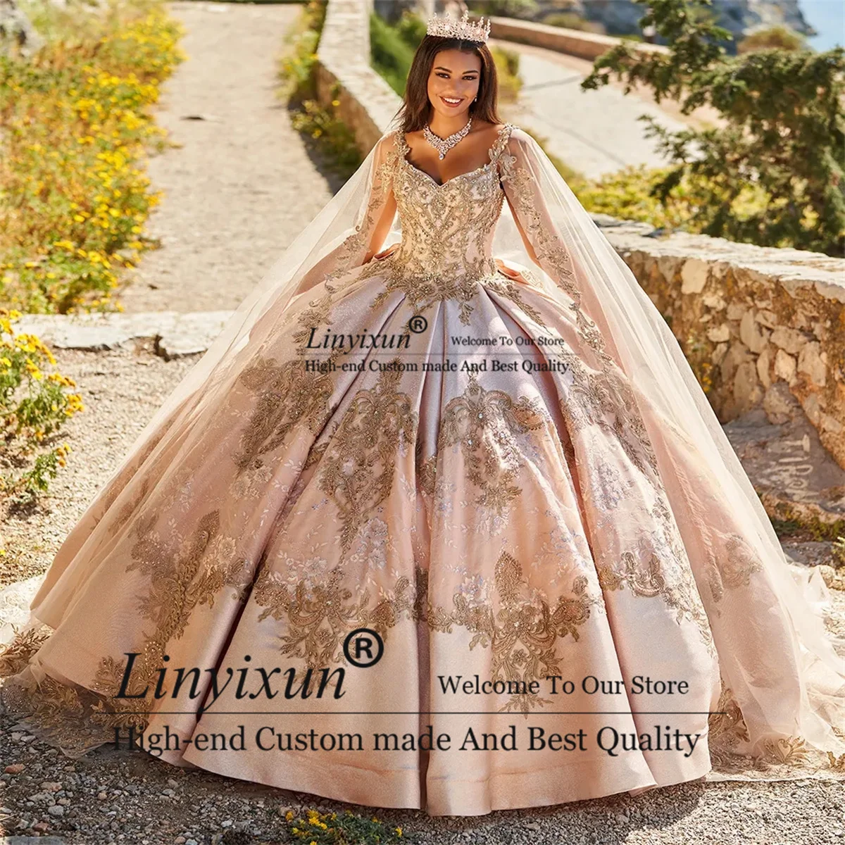 Бальное платье 3 D с цветочной вышивкой, платья Quinceanera с бисером и накидкой, платья на день рождения, 15 лет, милое платье На Шнуровке Для девочек 16
Бальное платье 3 D с цветочной вышивкой, платья Quinceanera с бисером и накидкой, платья на день рождения, 15 лет, милое платье На Шнуровке Для девочек 16