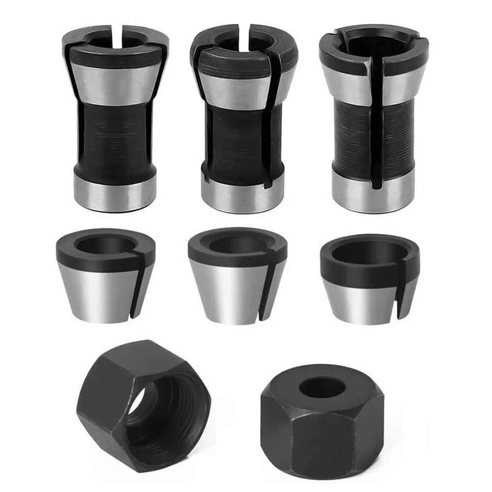 6Pcs Router Bit Collet Chuck Engraving Trimming Machine Clamp Adapter With 2Pcs Nuts For Engraving Machine Wood Router
6Pcs Router Bit Collet Chuck Engraving Trimming Machine Clamp Adapter With 2Pcs Nuts For Engraving Machine Wood Router