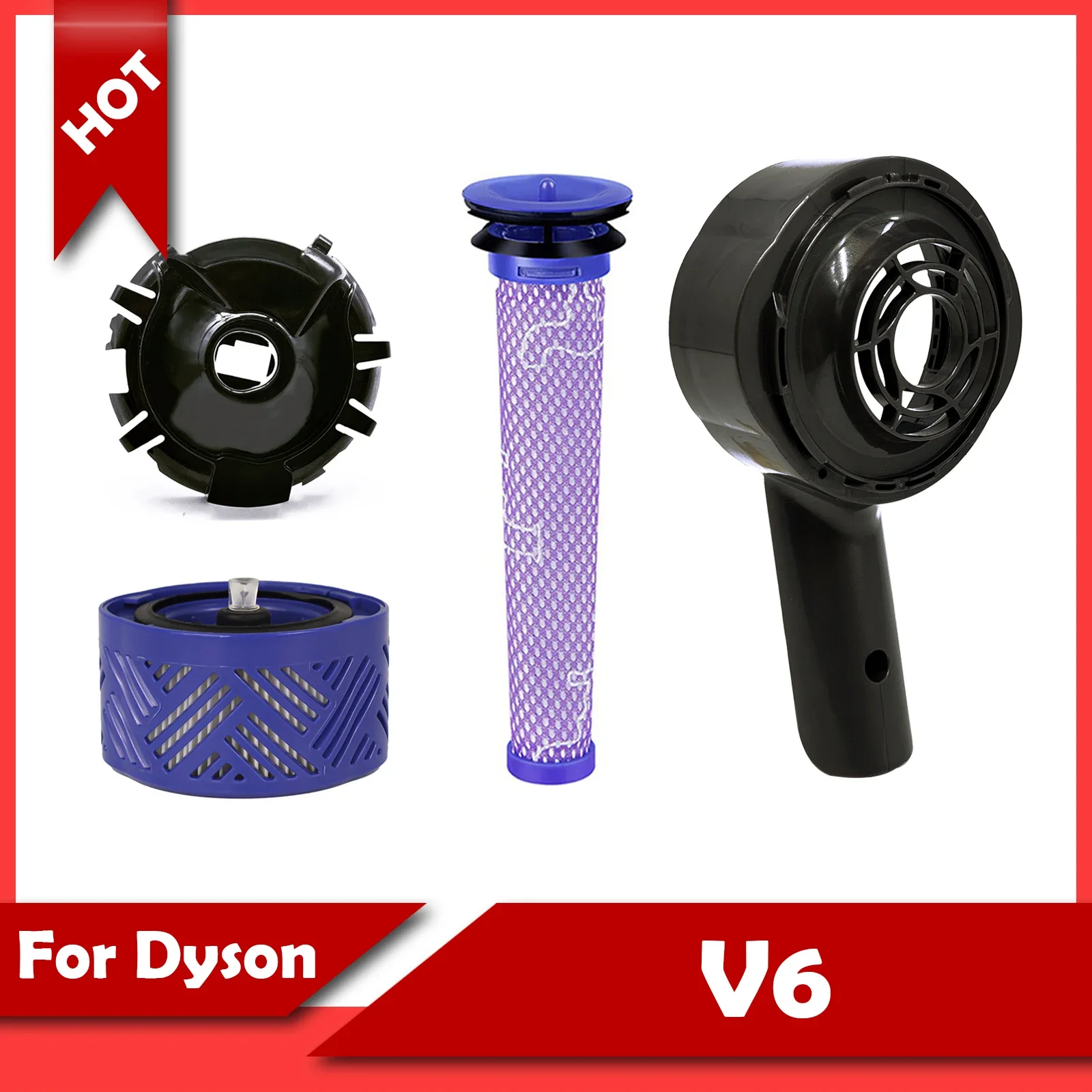 Для пылесоса Dyson V6, высокая посадка, дефлектор, крышка двигателя, задняя крышка, элемент фильтра и элемент фильтра HEPA
Для пылесоса Dyson V6, высокая посадка, дефлектор, крышка двигателя, задняя крышка, элемент фильтра и элемент фильтра HEPA