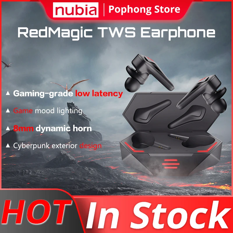 Игровые наушники RedMagic TWS беспроводные Bluetooth Redmagic Cyberpods для 5G 39 мс с низкой