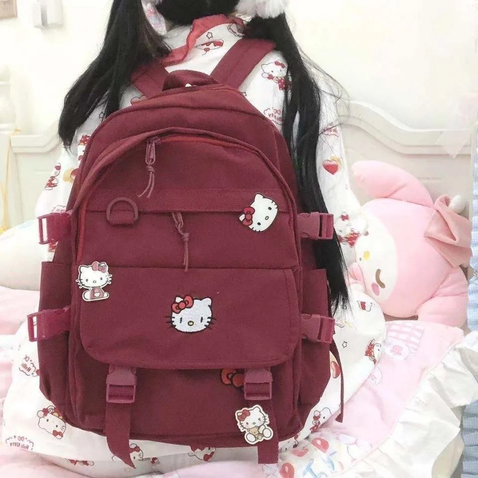 Рюкзак Hello kitty для учеников средней и старшей школы, вместительный милый Повседневный ранец для студентов, женская школьная сумка
Рюкзак Hello kitty для учеников средней и старшей школы, вместительный милый Повседневный ранец для студентов, женская школьная сумка