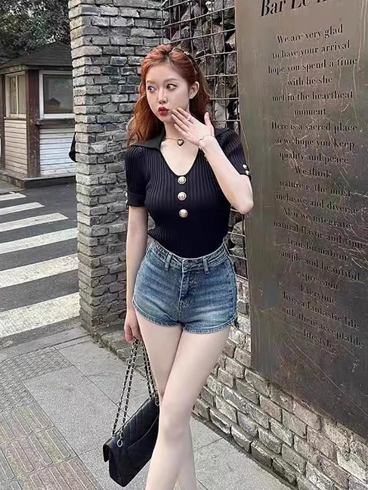French pure desire wind niche Slim positive shoulder short-sleeved t-shirt summer short spicy girl sexy temperament tops female
French pure desire wind niche Slim positive shoulder short-sleeved t-shirt summer short spicy girl sexy temperament tops female