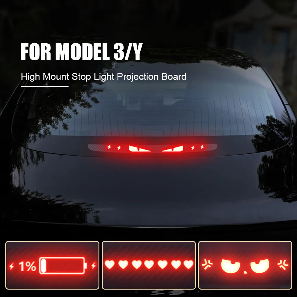 For Tesla Model 3 Y Car High Mounted Brake Acrylic Projection Board Decal Top Tail Light Emblem Stickers Interior Accessories
For Tesla Model 3 Y Car High Mounted Brake Acrylic Projection Board Decal Top Tail Light Emblem Stickers Interior Accessories