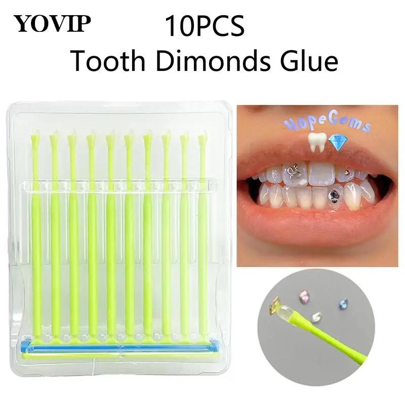 

10Pcs Disposable Dental Applicator Sticks Adhesive Tip Tooth Crown Porcelain Veneer Dental Applicator Tooth Dimond Tools