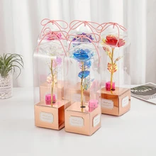 1pc Gold Foil Galaxy Rose Artificial Flowers In PVC Box LED Light Wedding Decor Creative Valentine's Day Mother's Day Girls Gift
1pc Gold Foil Galaxy Rose Artificial Flowers In PVC Box LED Light Wedding Decor Creative Valentine's Day Mother's Day Girls Gift