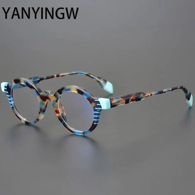 Vintage Women Men Fashion High Quality Acetate Optical Spectacle Frame Two Color Splicing Round Glasses Frame
Vintage Women Men Fashion High Quality Acetate Optical Spectacle Frame Two Color Splicing Round Glasses Frame