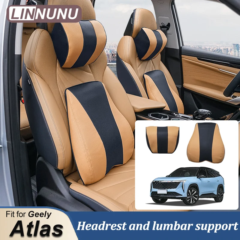 

LINNUNU Memory Cotton Neck Pillow Car Seat Headrest Auto Lumbar Support Cushion pillow Fit for Geely Boyue L Atlas 2023 Starray