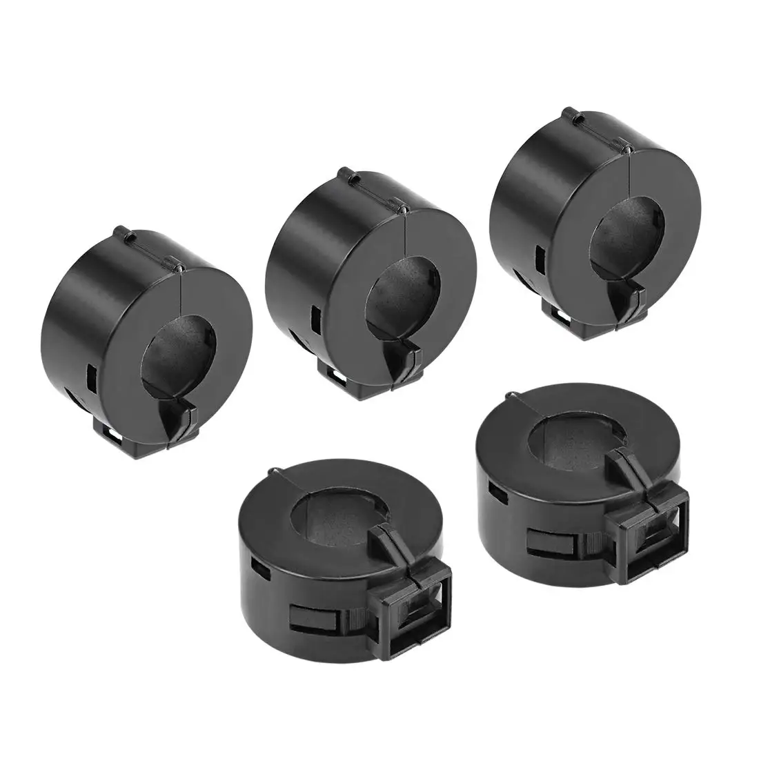 

5Pcs 15mm Ferrite Cores Ring Clip-On RFI EMI Noise Suppression Filter Cable Clip Black The Ferrite Core Effectively Helps in Re