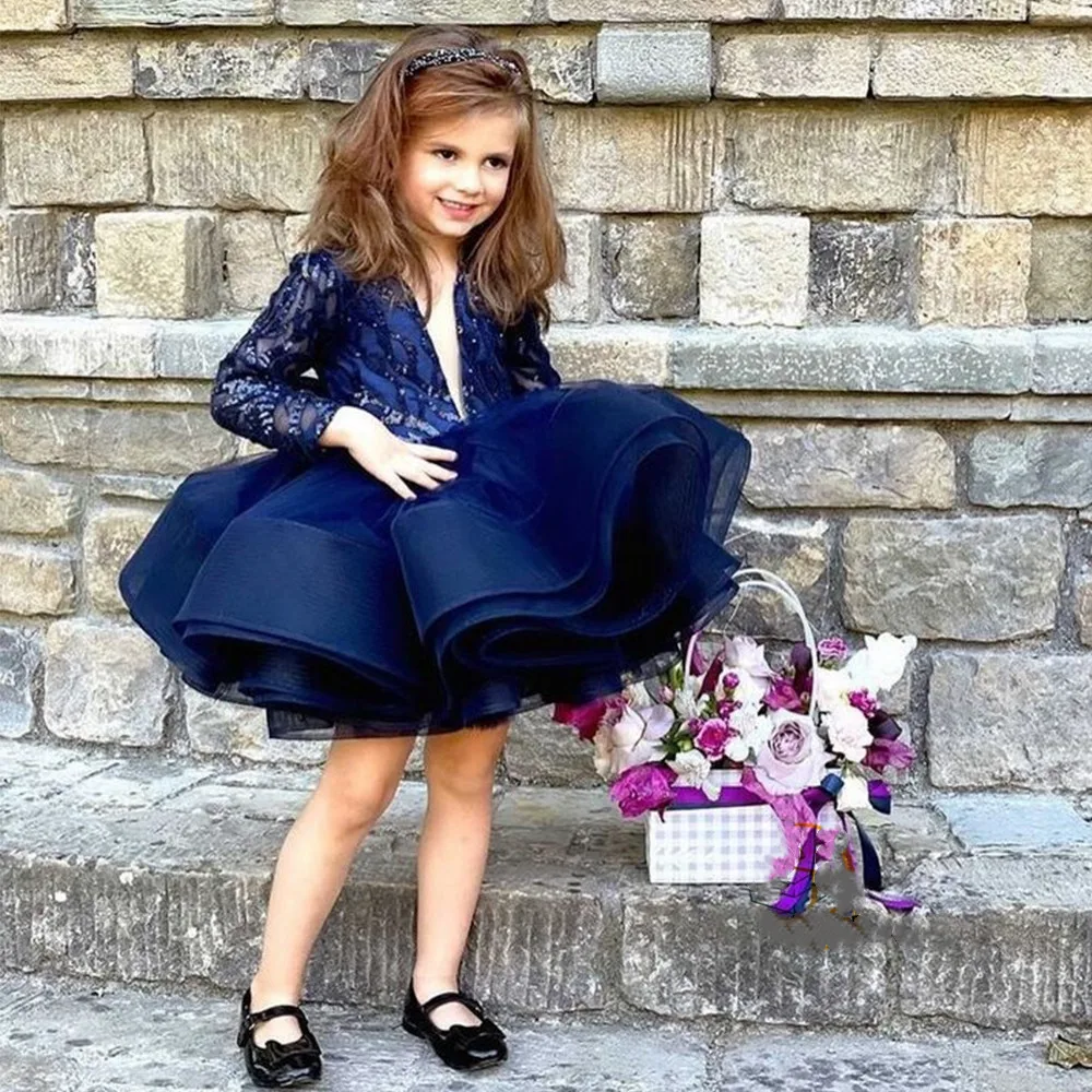 Glitter Sequin Royal Blue Fluffy Flower Girl Dress Princess First Communion Dress Little Bride Wedding Girl Birthday Dresses
Glitter Sequin Royal Blue Fluffy Flower Girl Dress Princess First Communion Dress Little Bride Wedding Girl Birthday Dresses