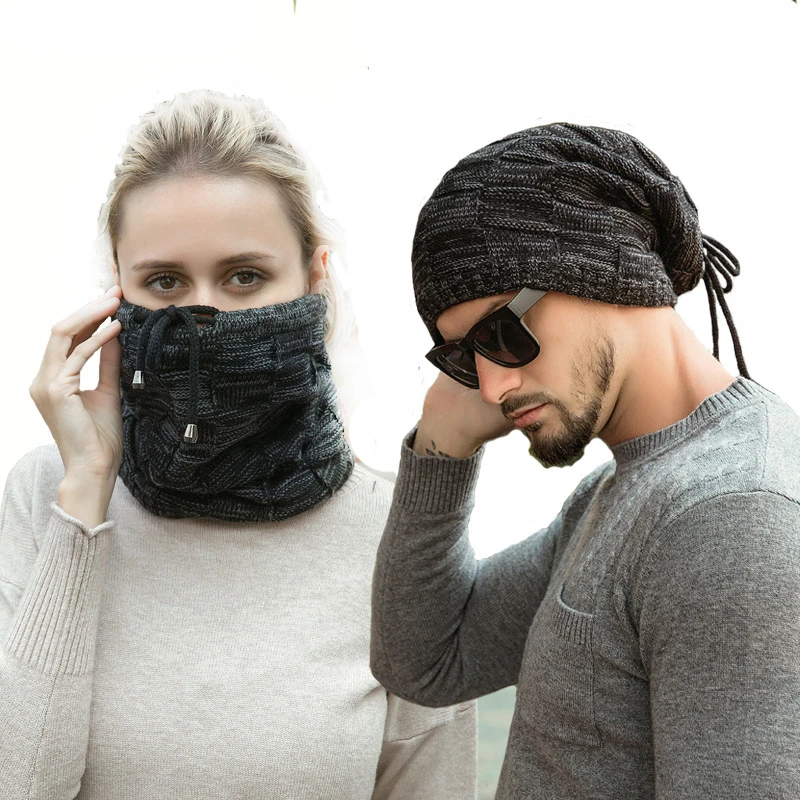 Winter Hat Scarf Dual Purpose Set Women Beanies Fleece Hat Knitted Plush Wool Cap Men's Outdoor Windproof Protect Face Neck Hats
Winter Hat Scarf Dual Purpose Set Women Beanies Fleece Hat Knitted Plush Wool Cap Men's Outdoor Windproof Protect Face Neck Hats