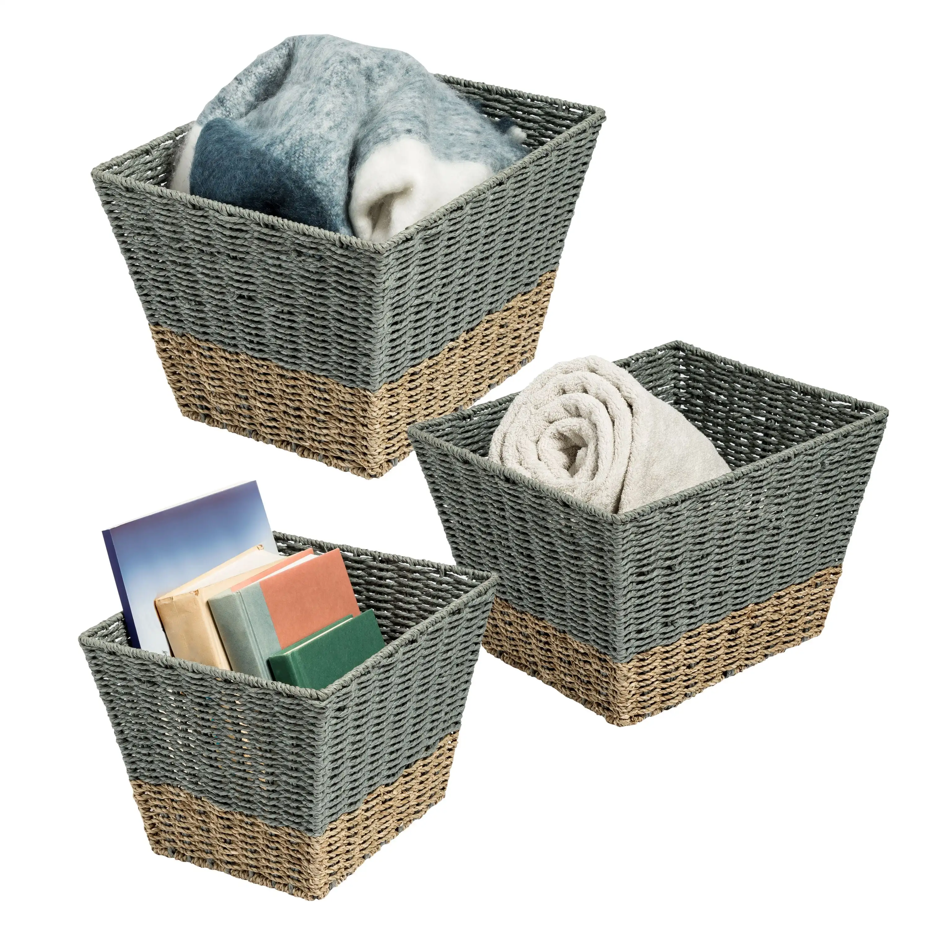 Honey Can Do Set of 3 Square Nesting Seagrass 2-Color Storage Baskets, Natural & Grey
Honey Can Do Set of 3 Square Nesting Seagrass 2-Color Storage Baskets, Natural & Grey
