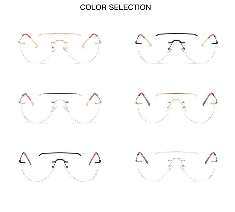 Double Beam Rimless Glasses for Men Women Oversized Anti Blue Light Eyeglasses Flat Mirror Optical Prescription Glasses Frame 2 Mallzona S8b813b8b840540cdb9a36ab8e09e8f6ai Double Beam Rimless Glasses for Men Women Oversized Anti Blue Light Eyeglasses Flat Mirror Optical Prescription Glasses Frame Mallzona