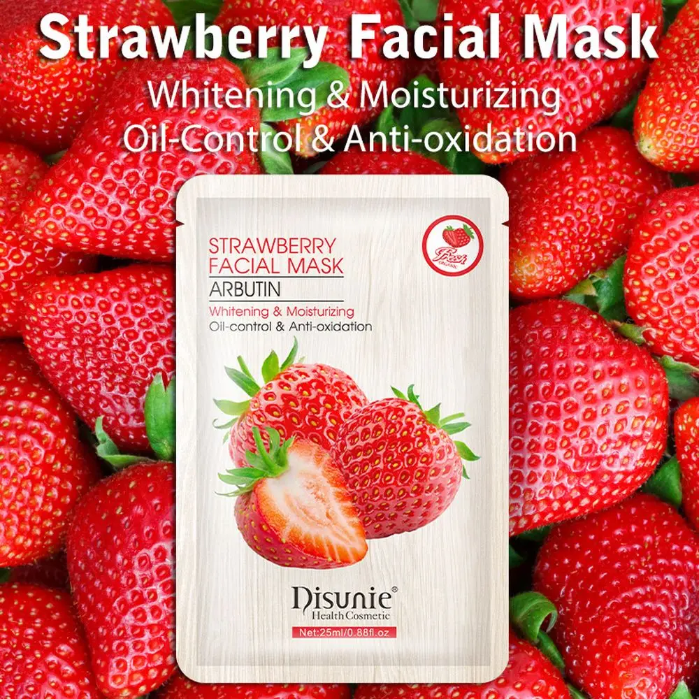 10pCS Natural Arbutin Strawberry Facial Mask Acne Moisturizing Oil Control Whitening Shrink Pores Wrapped Mask Skin Care
10pCS Natural Arbutin Strawberry Facial Mask Acne Moisturizing Oil Control Whitening Shrink Pores Wrapped Mask Skin Care