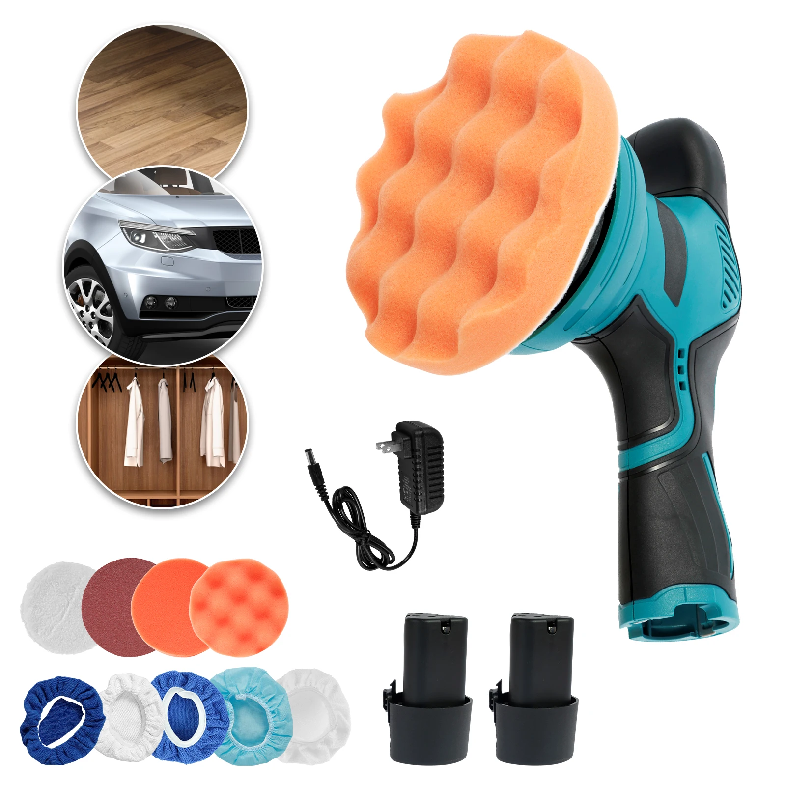 Mini Car Polisher Set DC 12V Multifunctional Car Eccentric Polishing Machine Wireless Car Waxing Polishing Tool with Sponge
Mini Car Polisher Set DC 12V Multifunctional Car Eccentric Polishing Machine Wireless Car Waxing Polishing Tool with Sponge