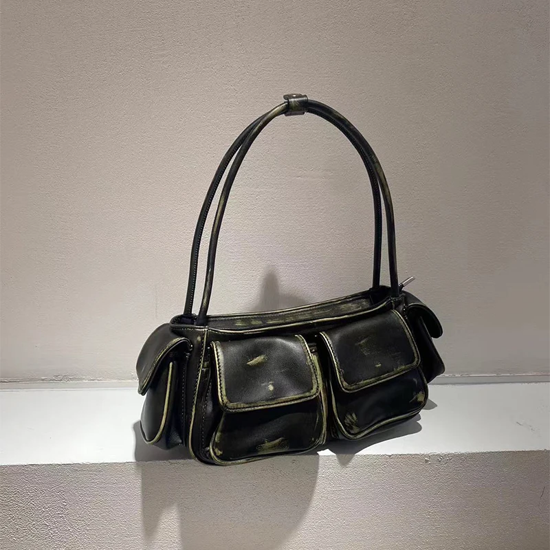 

Vintage Y2K Underarm Bags For Women Luxury Designer Handbags And Purses 202 New In Moto & Biker Multiple Pockets Square Shoulder