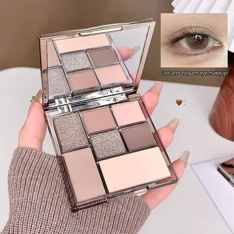 7-color Eyeshadow Palette, with Matte and Shimmer Finishes, Fine and Non-flying Powder, Suitable for Daily Commuting. 5 S8b85e462d3f6426d8d74b44bee69bc53B