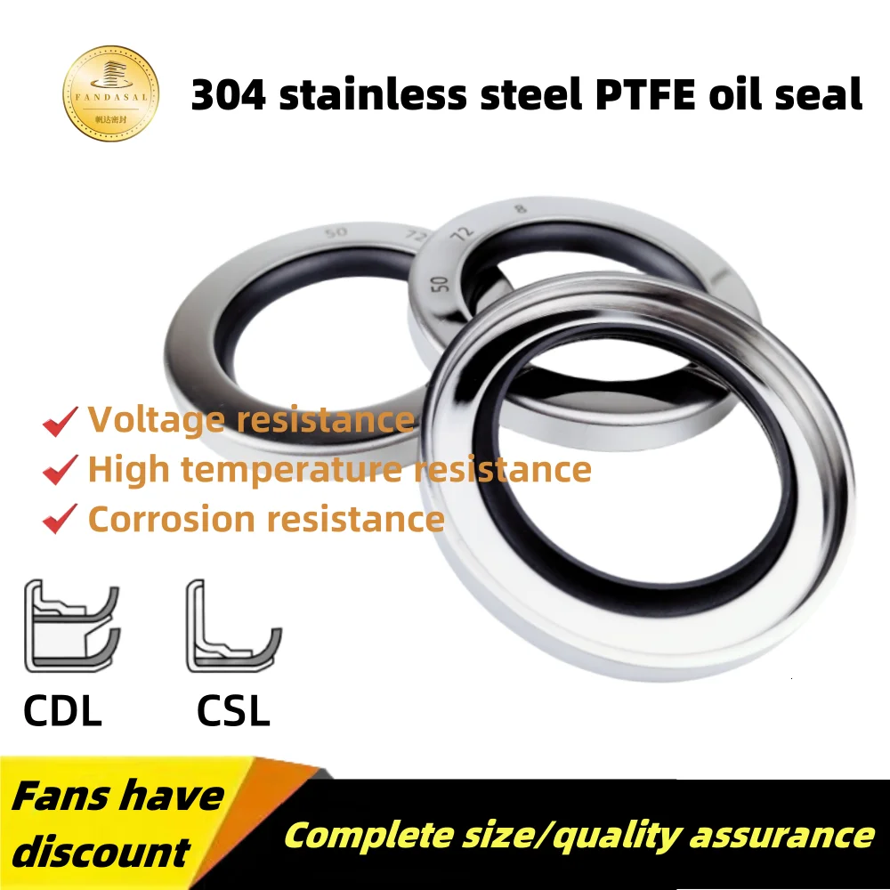 

ID:40mm304stainless steel shaft oil seal PTFE 40*50/52/55/56/58/60/62/65/68/70/72*7/8/9/10/12mm air compressor screw rod